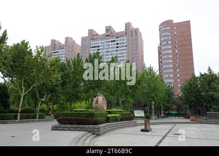 Shijiazhuang City, China - 29. Juli 2017: Städtische Architektonische Landschaft, Shijiazhuang City, Provinz Hebei, China Stockfoto