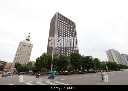 Shijiazhuang City, China - 29. Juli 2017: Städtische Architektonische Landschaft, Shijiazhuang City, Provinz Hebei, China Stockfoto