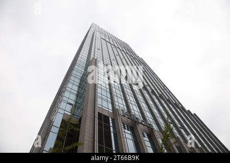 Shijiazhuang City, China - 29. Juli 2017: Städtische Architektonische Landschaft, Shijiazhuang City, Provinz Hebei, China Stockfoto