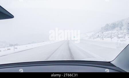 Ein Wintersturm durch den Westen von Colorado Stockfoto