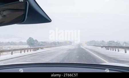 Ein Wintersturm durch den Westen von Colorado Stockfoto