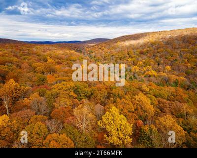 Panoramablick auf das Hudson Valley im Norden von New York Stockfoto