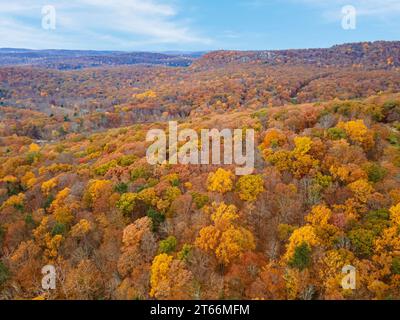 Panoramablick auf das Hudson Valley im Norden von New York Stockfoto