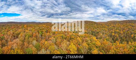 Panoramablick auf das Hudson Valley im Norden von New York Stockfoto