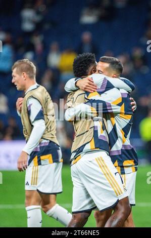 Madrid, Madrid, Spanien. November 2023. Das Fußballspiel der UEFA Champions League zwischen Real Madrid und Braga fand am 08. November 2023 im Bernabeu-Stadion in Madrid, Spanien, statt (Bild: © Alberto Gardin/ZUMA Press Wire). Nicht für kommerzielle ZWECKE! Stockfoto