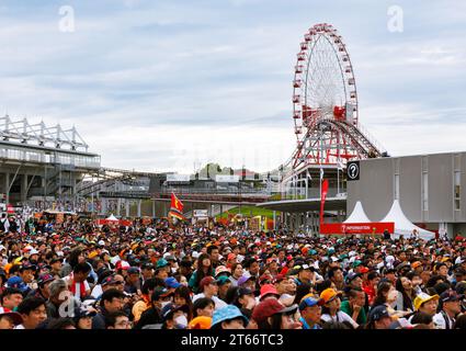 Suzuka Grand Prix Circuit, 9. November 2023: Fans beim Großen Preis der Formel 1 in Japan 2023. Stockfoto