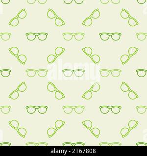 Farbenfrohes, nahtloses minimales Muster mit Brille Stock Vektor