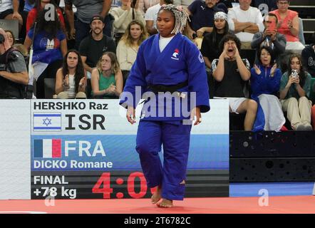 Montpellier, Frankreich. November 2023. Romane Dicko von Frankreich während der Judo-Europameisterschaft 2023 am 5. November 2023 in der Sud de France Arena in Montpellier, Frankreich. Foto Laurent Lairys/ABACAPRESS.COM Credit: Abaca Press/Alamy Live News Stockfoto