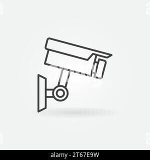CCTV-Kamerasymbol – Umrisssymbol für geschlossene Vektoren der Fernsehkamera Stock Vektor