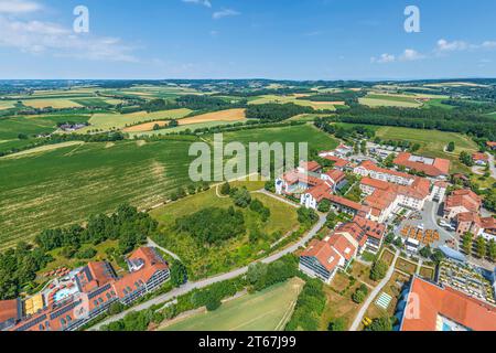 Blick auf das Kurzentrum Bad Griesbach im niederbayerischen Kurdreieck Stockfoto