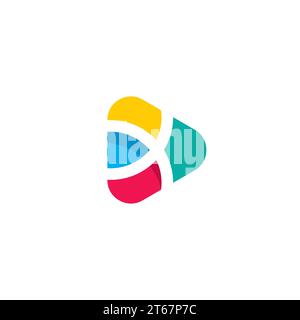 Abstraktes Logo Abspielen. Video-Logo Stock Vektor