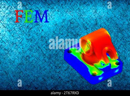 fem-Analyse. Die Finite-Elemente-Methode (FEM) ist eine Methode zur numerischen Lösung von Differentialgleichungen, die in technischen und mathematischen Modellen entstehen Stockfoto