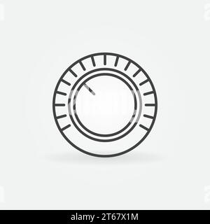 Symbol für Volumenvektor-Konzept oder Konstruktionselement in dünner Linienart Stock Vektor