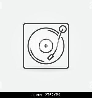 Modellsymbol für Vinyl-Player. Symbol für das Konzept des Drehsockels in dünner Linienform Stock Vektor