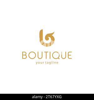 Luxuriöses Boutique-Logo. Logo mit Buchstabe B Stock Vektor