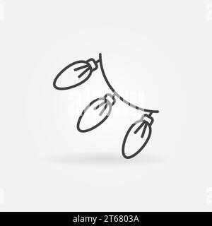 Weihnachtsbeleuchtung Symbol. Vektor-Weihnachtsgirlande-Konzept-Symbol Stock Vektor