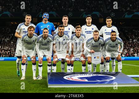 Kopenhagen, Dänemark. November 2023. Das Startelf des FC Kopenhagen für das UEFA Champions League Spiel zwischen dem FC Kopenhagen und Manchester United in Parken in Kopenhagen. (Foto: Gonzales Photo/Alamy Live News Stockfoto