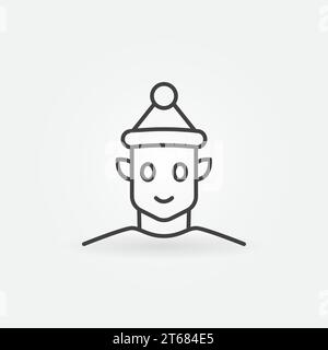 Elf-Konturvektorkonzept-Symbol oder Designelement Stock Vektor