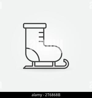 Skates-Konzeptsymbol oder Designelement in dünner Linienart Stock Vektor