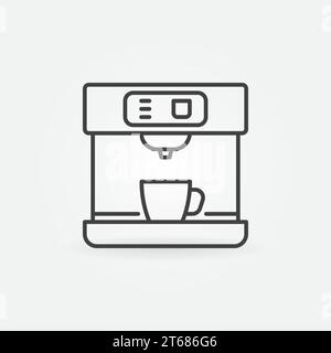 Symbol oder Symbol der Vektorlinie für die Kaffeemaschine Stock Vektor