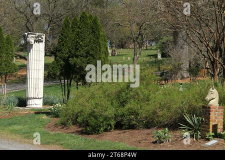 Skulpturen auf dem Old City Cemetery, Lynchburg, VA, USA. Stockfoto