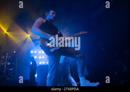 Glasgow, Schottland, 8. November 2023, Fotos von Danny Jones von McFly, die am 8. November 2023 im Barrowland Glasgow auftraten Stockfoto