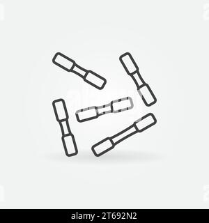 Symbol für Bakterienvektorkonzept oder Logo-Element in dünner Linie Stock Vektor