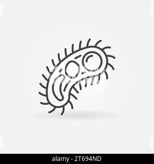 Pathogen-Vektorsymbol oder Designelement in dünner Linienart Stock Vektor