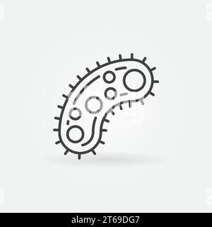 Virus-Symbol. Vektorbakterien-Konzeptzeichen in dünner Linie Stock Vektor