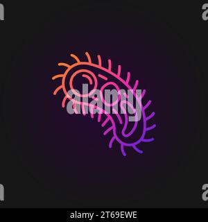 Farbiges Symbol oder Designelement im Konturstil auf dunklem Hintergrund Stock Vektor