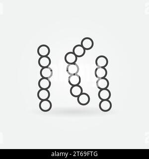 Kontursymbol für Krankheitserreger. Vektorbakteriensymbol in dünner Linie Stock Vektor