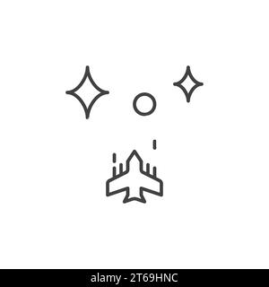 Action Game Vector Concept Symbol. Genre-Symbol des Videospiels in dünner Linie Stock Vektor