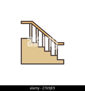 Treppen Vektorkonzept farbiges Symbol oder Logo-Element Stock Vektor