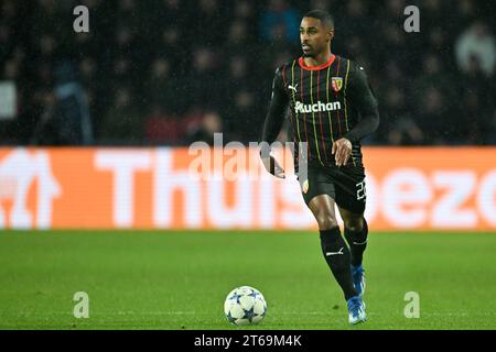 Wesley sagte (22) von RC Lens, die während des Spiels der UEFA Champions League am 4. Spieltag in der Gruppe B in der Saison 2023-2024 zwischen PSV Eindhoven und Racing Club de Lens am 8. November 2023 in Eindhoven, Niederlande, gezeigt wurden. (Foto: David Catry / Isosport) Stockfoto