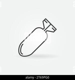 Lineares Symbol oder Designelement für Vektor-Cluster-Bombe oder Aerial-Bombe-Konzept Stock Vektor