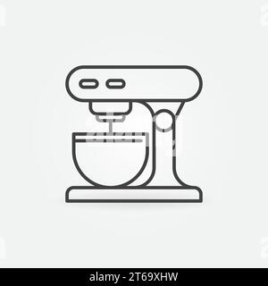 Haushaltsständer Mixer Vektorkonzept Symbol oder Zeichen im Umrissstil Stock Vektor