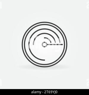 Symbol oder Entwurfselement des runden Konturvektors des Radars Stock Vektor