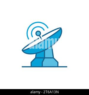 Parabolantenne Tower Vektor Konzept farbiges Symbol oder Logo Element Stock Vektor
