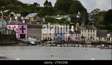 Riverside Building in Dittisham Village am Westufer des Flusses Dart in South Devon. Stockfoto