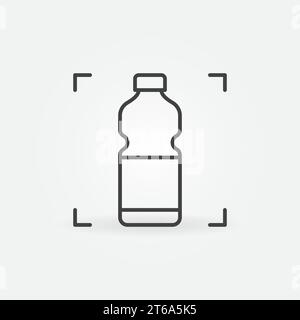 Kunststoffflasche dünne Linie Konzept einfaches Symbol oder Designelement Stock Vektor