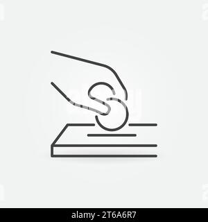 Spendenvektor Thin Line Konzept einfaches Symbol oder Designelement Stock Vektor