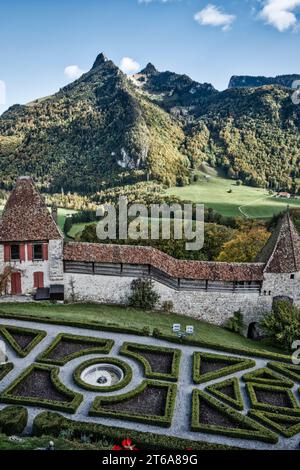 Schloss Gruyères, Schweiz Stockfoto