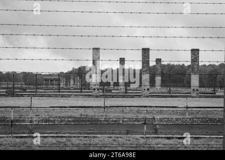 KZ Auschwitz von vielen Holzbaracken stehen nur noch die Oefen und Schornsteine auf dem Gelaende. *** Konzentrationslager Auschwitz nur die Öfen und Schornsteine vieler Holzbaracken stehen noch auf dem Gelände xMMx Credit: Imago/Alamy Live News Stockfoto