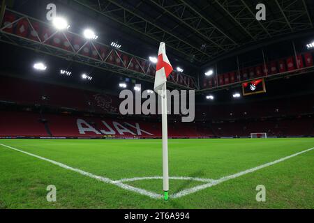 Amsterdam, Niederlande. November 2023. Allgemeine Ansicht der Johan Cruyff Arena während des Fußballspiels der UEFA Europa League zwischen Ajax und Brighton in der Johan Cruyff Arena in Amsterdam, Niederlande. (James Whitehead/SPP) Credit: SPP Sport Press Photo. /Alamy Live News Stockfoto