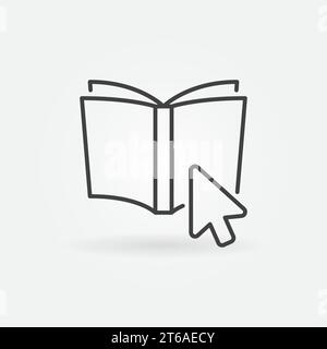 Klicken Sie mit der Maus auf das Symbol für das Konzept des Vektors für dünne Linien oder das Designelement Stock Vektor