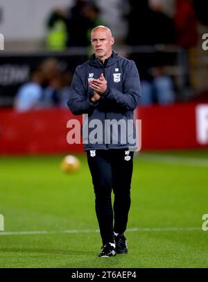 Ipswich Town Assistant Manager Martyn Pert vor dem Sky Bet Championship Match im AESSEAL New York Stadium, Rotherham. Bilddatum: Dienstag, 7. November 2023. Stockfoto