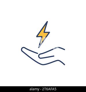 Energiesparendes Vektorkonzept kreatives Symbol oder Logo-Element Stock Vektor