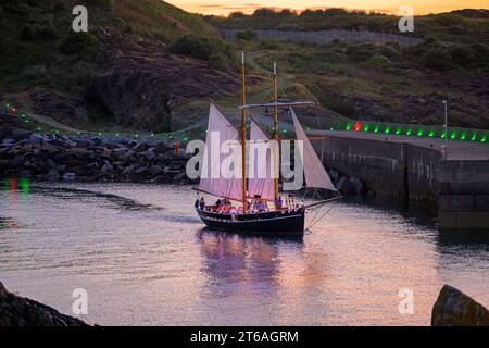 Amlwch Port Green Space Dark Sky 07-08-22 Stockfoto