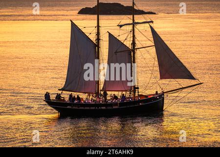 Amlwch Port Green Space Dark Sky 07-08-22 Stockfoto