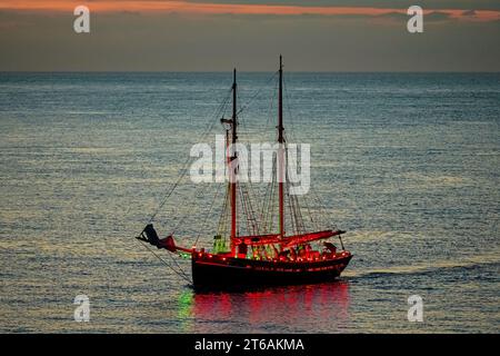 Amlwch Port Green Space Dark Sky 07-08-22 Stockfoto